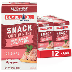 Bumble Bee ham salad with crackers can for on-the-go protein