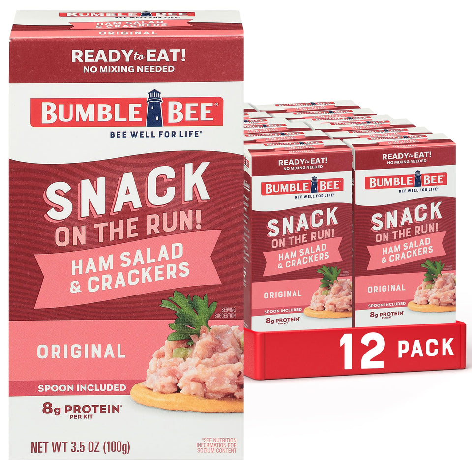 Bumble Bee ham salad with crackers can for on-the-go protein