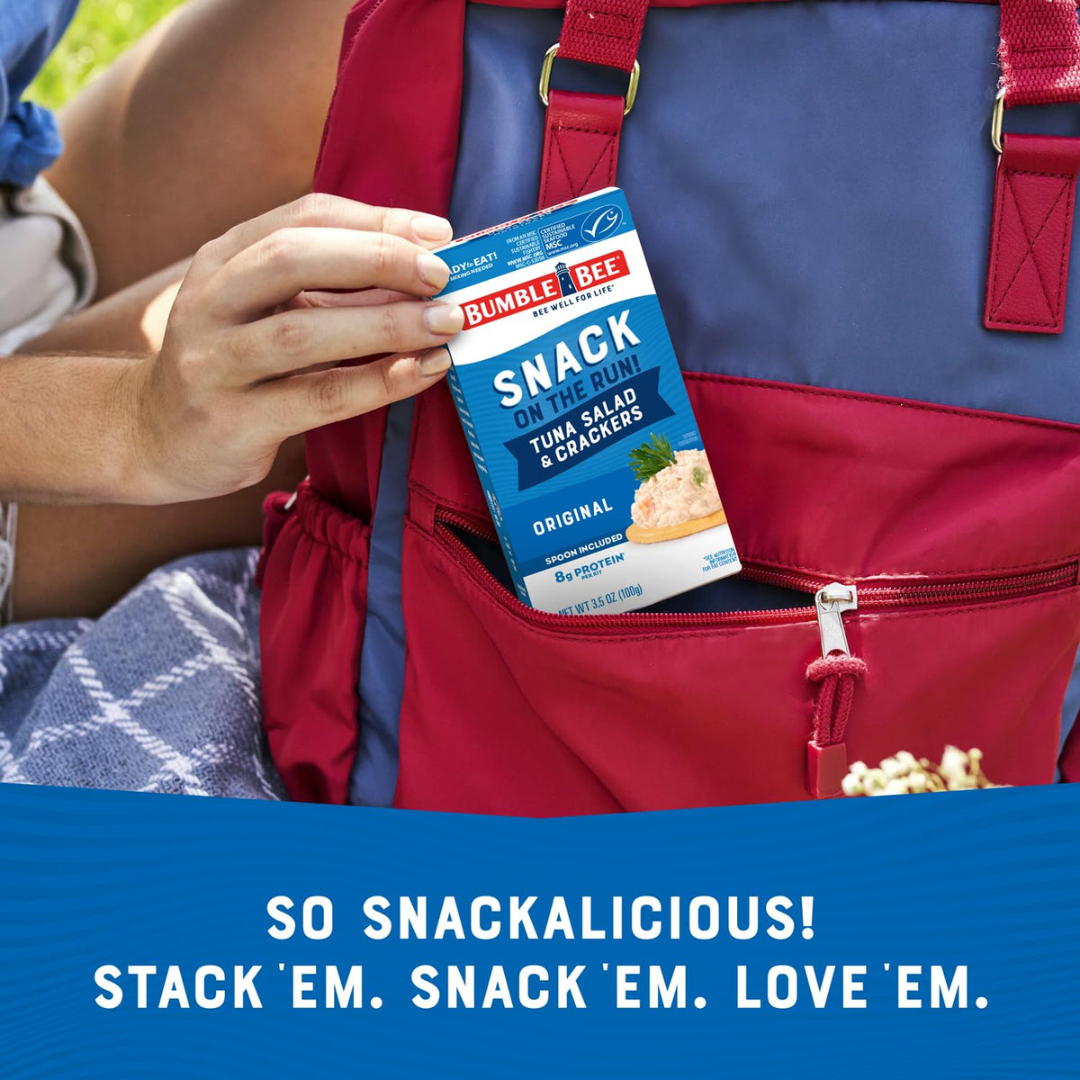 Bumble Bee snack on the run pack of 12 for steady protein on busy days.