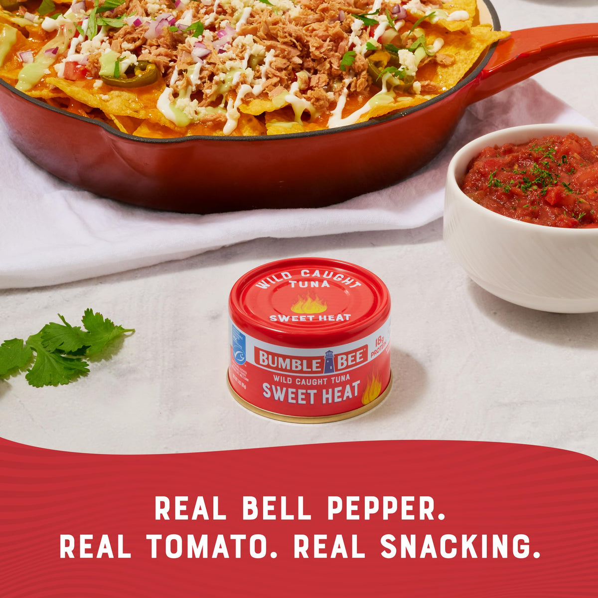 Bumble Bee Snackers Easy Open tuna can for effortless serving