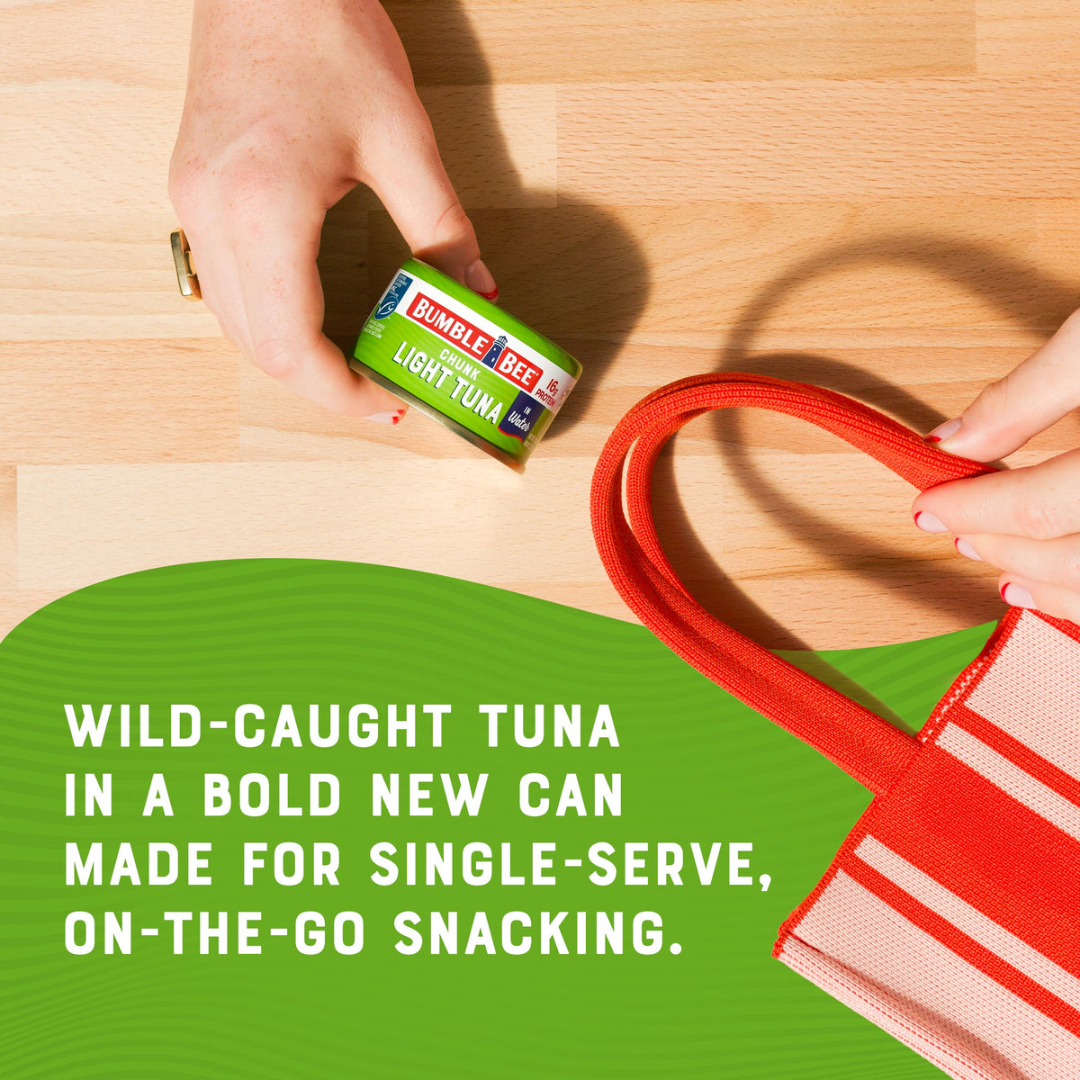 Bumble Bee Snackers ready-to-eat can supports quick meals.