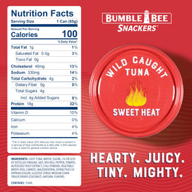 Bumble Bee Snackers Sweet Heat with red pepper bits adds bold flavor to wraps
