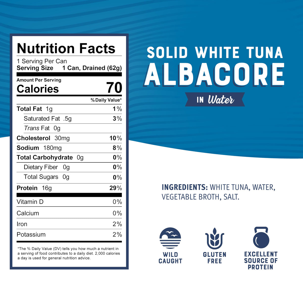 Serving 3-ounce can of Bumble Bee tuna in water for a protein-rich meal idea.
