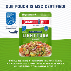 Bumble Bee tuna provides 16g of protein per pouch