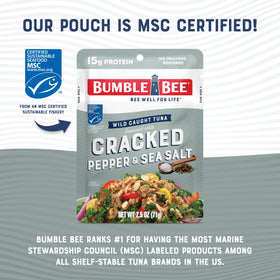 Bumble Bee tuna pouch as a trekking snack during a hike