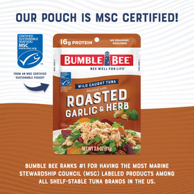 Bumble Bee tuna pouch with garlic and herbs, easy prep for meals