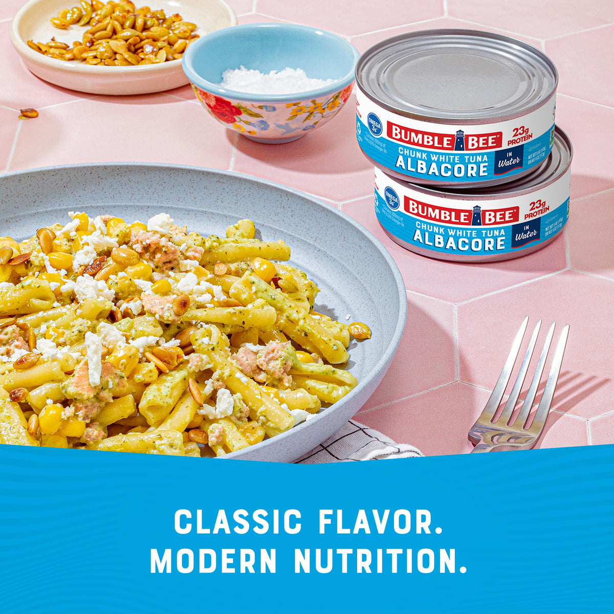 Bumble Bee wild-caught dolphin-safe tuna packaging illustrating sustainability