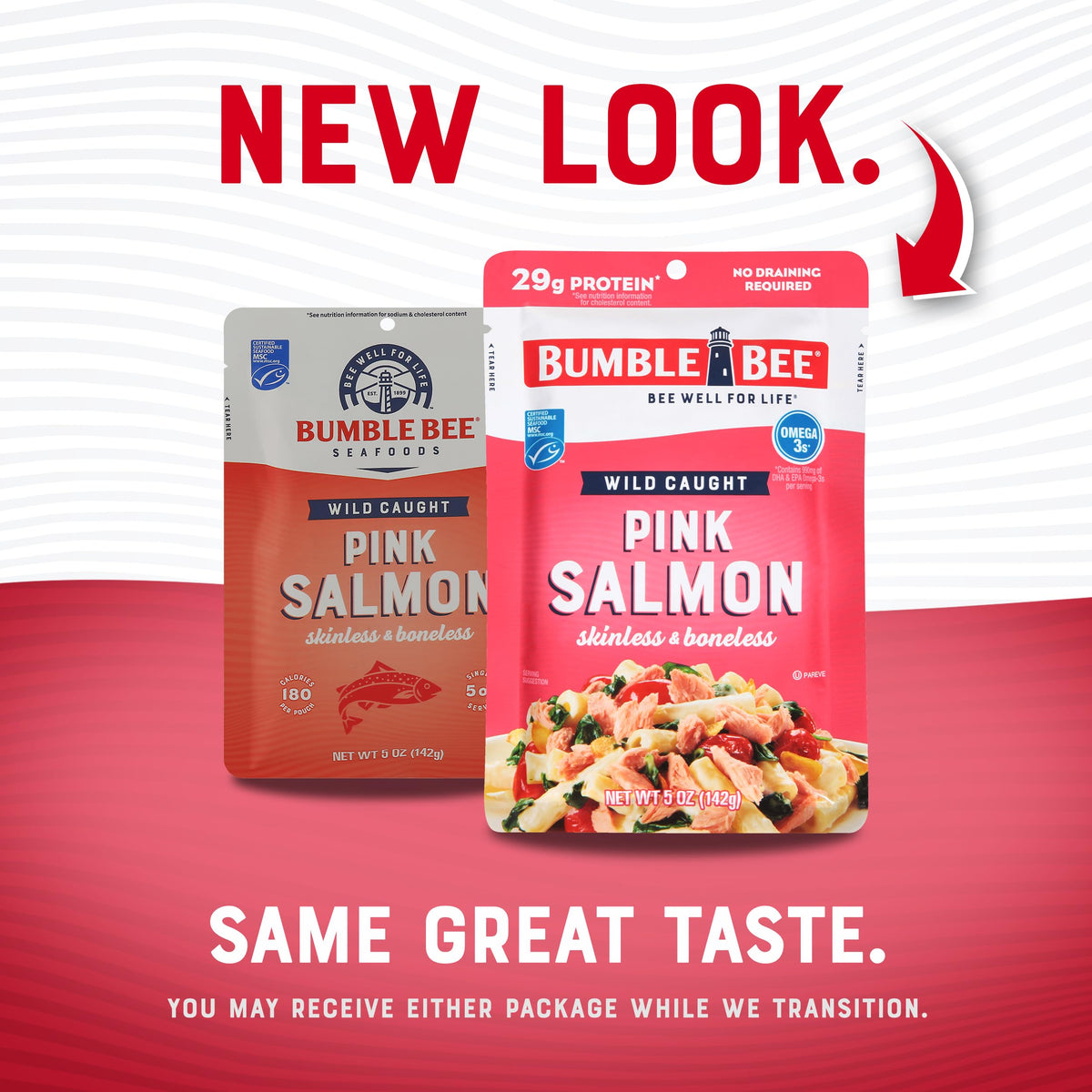 Bumble Bee salmon pouch makes a quick, on-the-go snack.