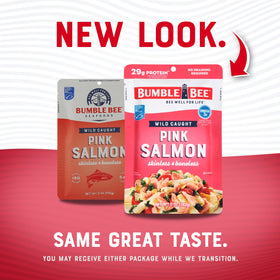 Bumble Bee salmon pouch makes a quick, on-the-go snack.