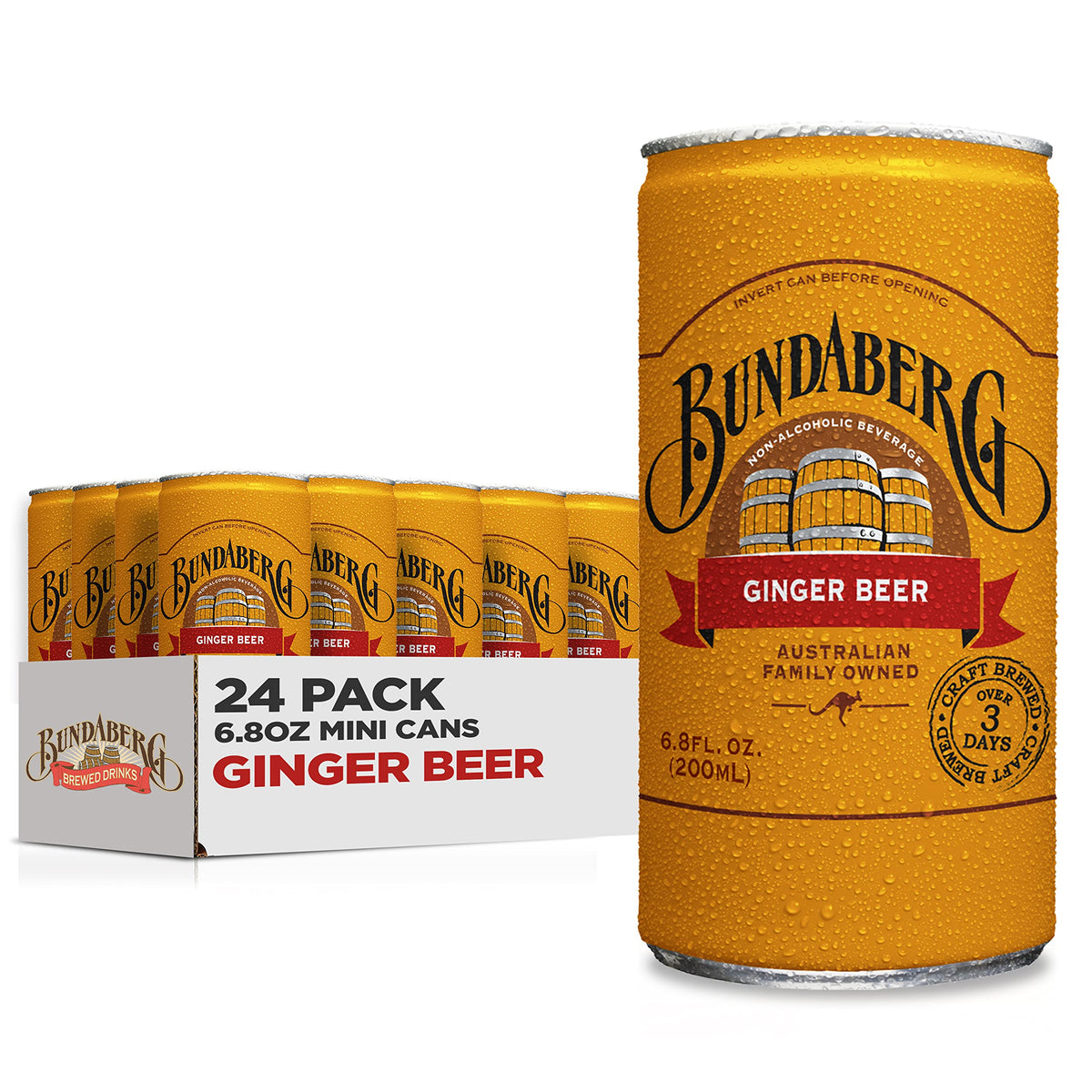 Bundaberg Ginger Beer can - refreshing single-serve for gatherings.