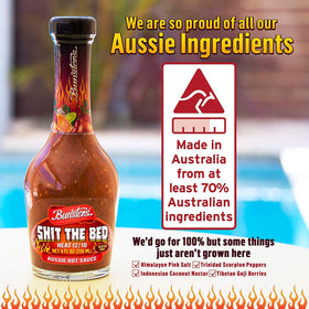 Bunsters Shit The Bed tasting setup invites spicy flavor exploration.