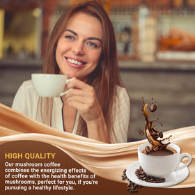 Buporai Mushroom Coffee aroma conveys inviting, earthy notes.
