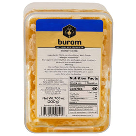 Buram honeycomb on cheese boards creates elegant contrast and aroma.
