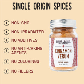 Burlap & Barrel Cinnamon Verum aroma image highlighting pine and citrus notes.