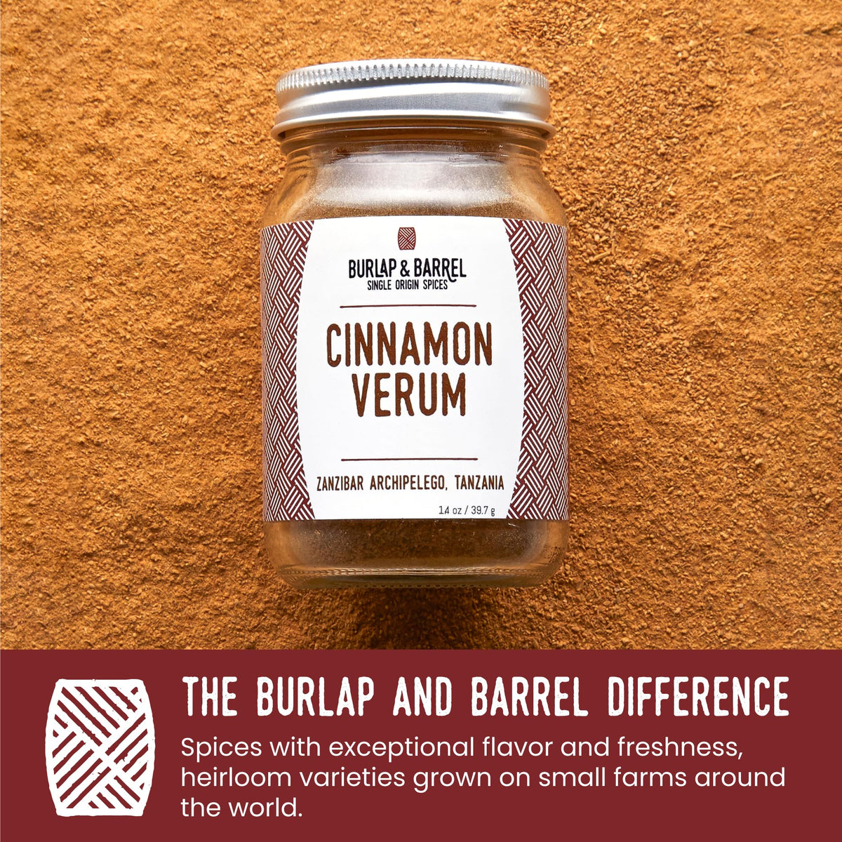 Pine, citrus peel, and sea salt aroma profile of Burlap & Barrel Cinnamon Verum.