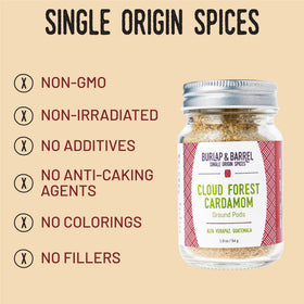 Burlap and Barrel Cloud Forest yellow-ripe cardamom fruit hints sweeter notes.
