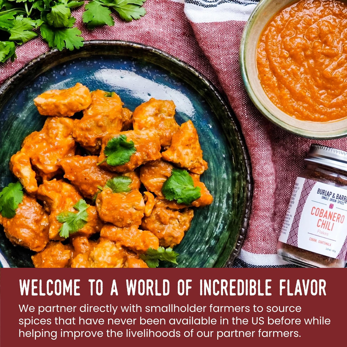 Chili flakes adding smoky warmth to chili, soups, and sauces.