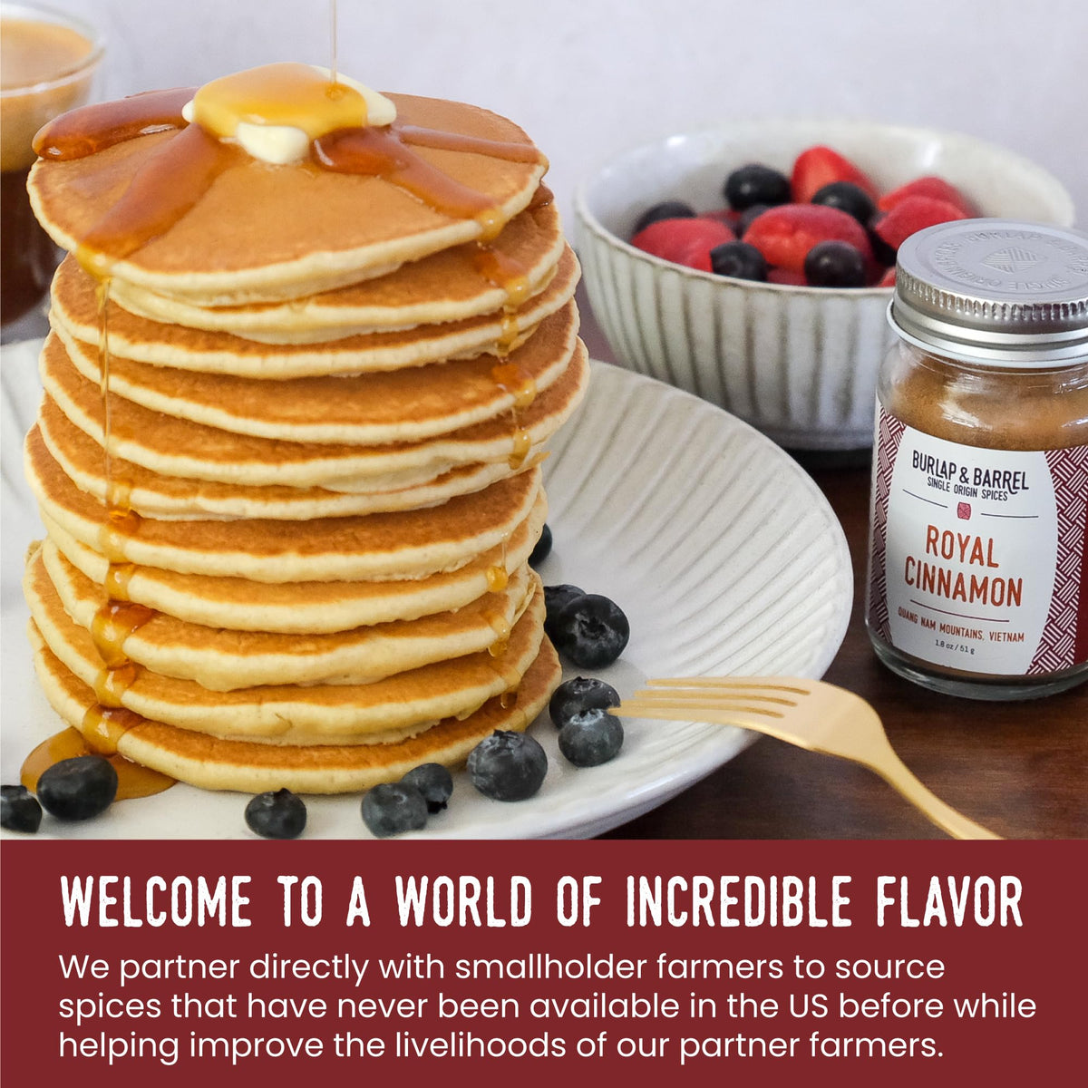 Aromatic notes of brown butter and buckwheat honey in Royal Cinnamon