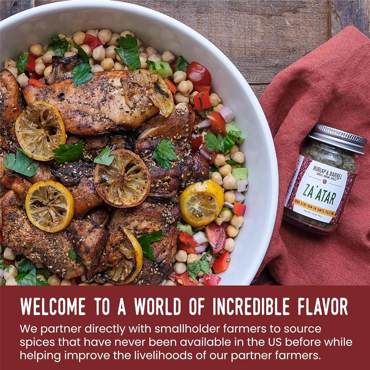Burlap & Barrel single-origin spices ready for a farm-to-table dinner flavor boost