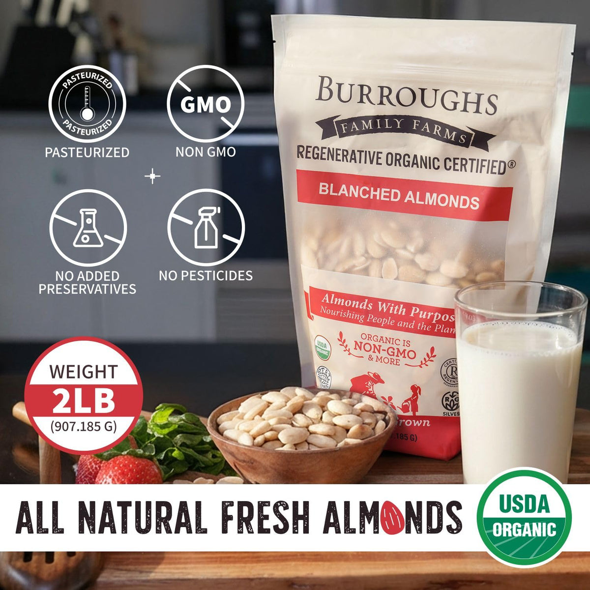 Burroughs Family Farms almond flour baking option for gluten-free recipes