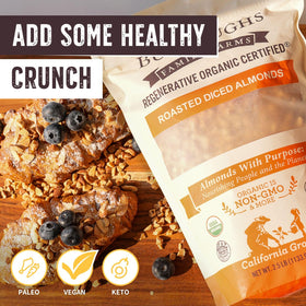 Burroughs Family Farms regenerative-organic almonds highlight sustainable farming.