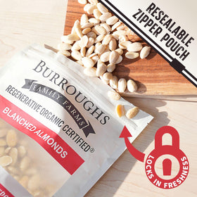 Burroughs Family Farms kitchen setup showing versatile almond ingredients
