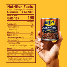 Bush's Best Boston Beans close-up in smoky molasses sauce
