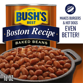 Bush's Best Boston Beans 12-pack packaging for easy pantry stocking