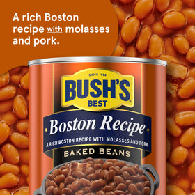 Bush's Best Boston Beans served in a bowl with a spoon for sides