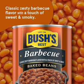 Bush's Best bulk pack 12 cans on kitchen shelf.