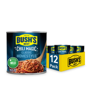 Bush's Best Chili Magic Starter Pack: a convenient 12-can bundle for quick dinners.