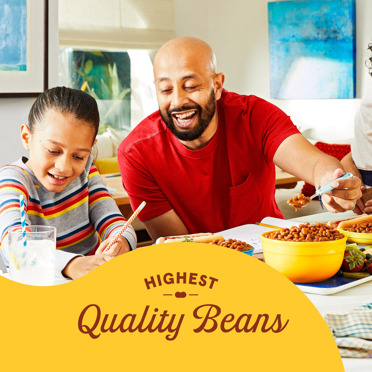 Bush's Best classic barbecue beans plated, family-friendly comfort.