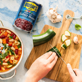 Bush's Best gluten-free dark red kidney beans ready for gluten-free recipes.