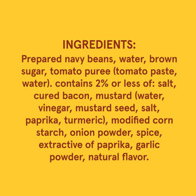 Close-up label of Bush's Best Homestyle Baked Beans highlighting heritage