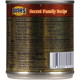 Close-up of tender navy beans in tangy sauce with bacon from Bush's Best Homestyle Baked Beans