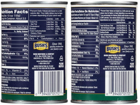 Bush's Best Hominy Cans on a pantry shelf, convenient everyday staple.