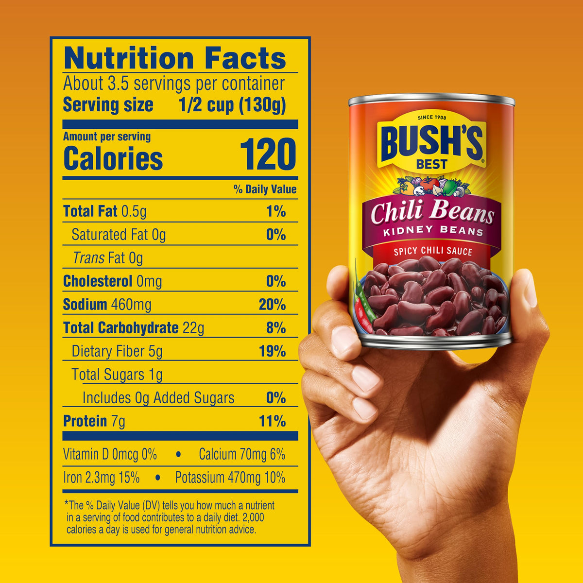 Bush's Best kidney beans in chili sauce with jalapeño and garlic.
