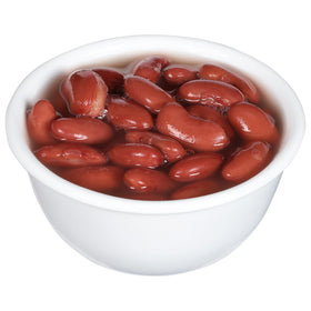 Bush's Best Light Red Kidney Beans label closeup, highlighting gluten-free protein benefits.