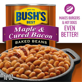 Bush's Best maple cured bacon baked beans 12-pack for easy pantry planning