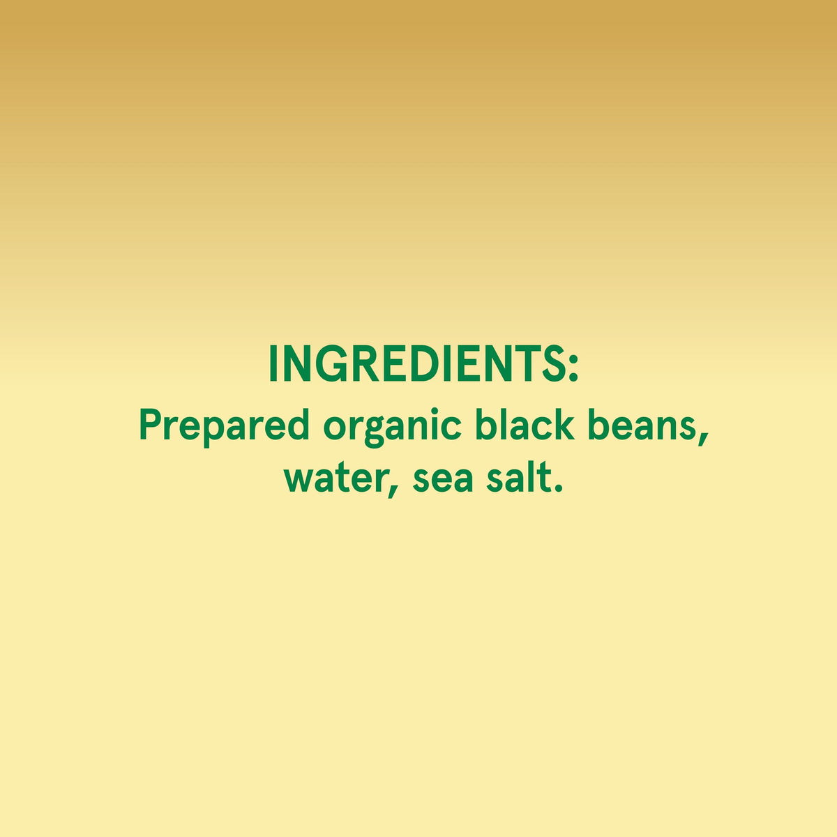 Nutrition label on Bush's Best Organic Black Beans highlights protein and fiber.