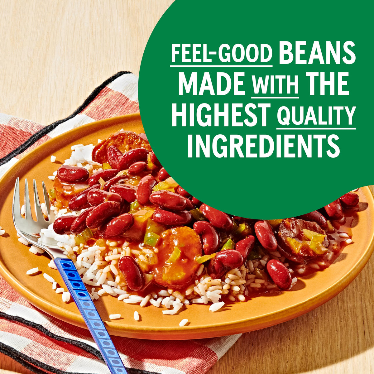 Bush's Best Organic Kidney Beans in a chili dish, hearty flavor