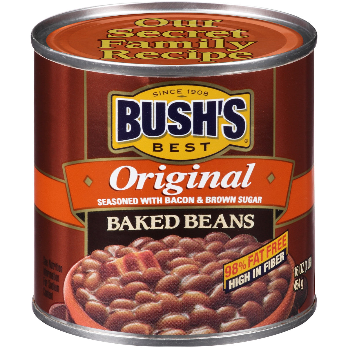 Bush's Best Original Baked Beans spoon serving as a quick side.