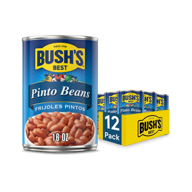 Bush's Best Pinto Beans can, pantry staple for hearty weeknight meals.