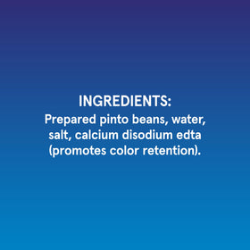 Bush's Best Pinto Beans label closeup highlighting gluten-free claim.
