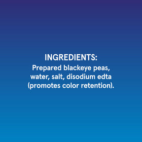 Plant-based protein and fiber profile from Bush's Best Blackeye Peas.
