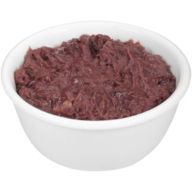 Bush's Best Refried Black Beans served over fajitas showing rich flavor
