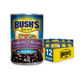 Bush's Best seasoned recipe black beans can (15oz) ready for quick meals
