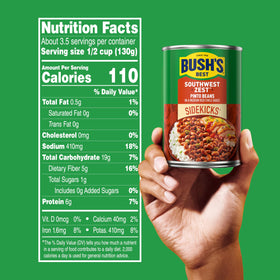 Bush's Best Pinto Beans cooked serving bowl emphasizes ready-to-heat, family-friendly meals