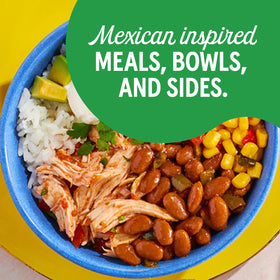 Bush's Best Pinto beans on rice bowl demonstrate fiber-forward meal option