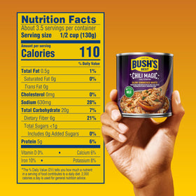 Ingredients like garlic and cumin in Bush's Best White Chili Magic Starter.